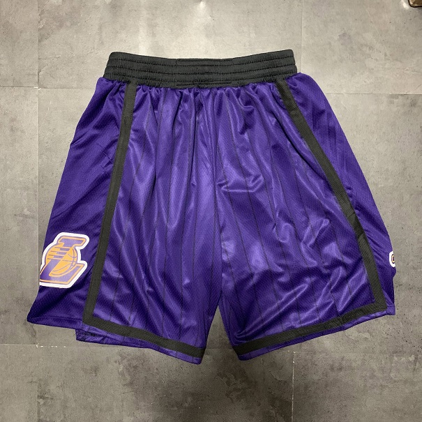 Men NBA Los Angeles Lakers Purple Shorts 04162->los angeles lakers->NBA Jersey
